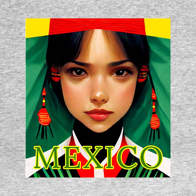 Mexican Anime Beautiful Girl by Edongski303 Teepublic Merch